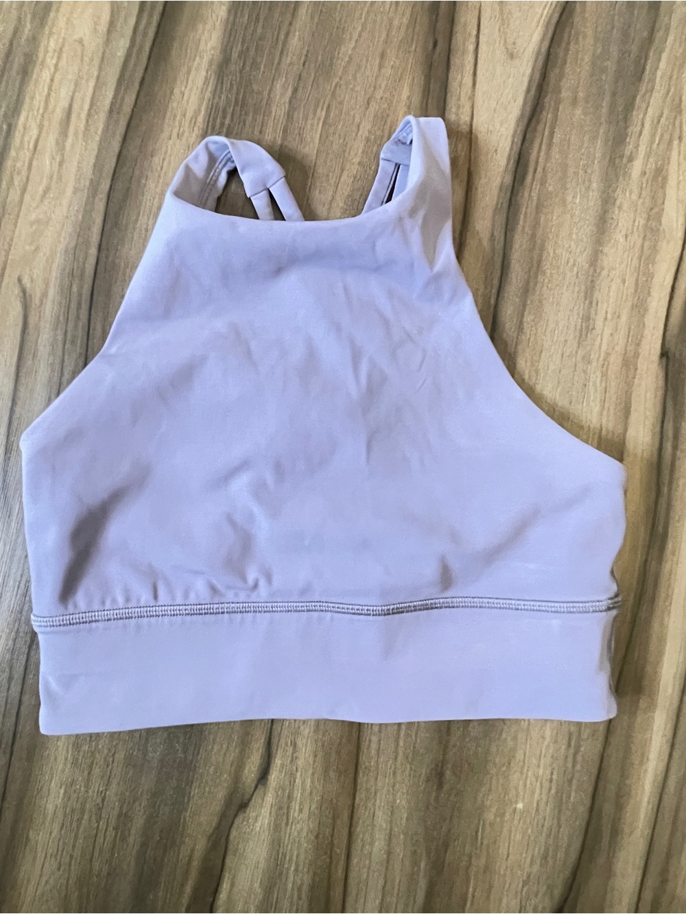 Lululemon Energy Bra Long Line High Neck Lilac Sz 6